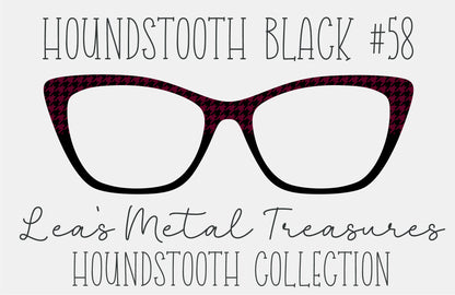 Houndstooth Black 58 Eyewear Frame Toppers COMES WITH MAGNETS