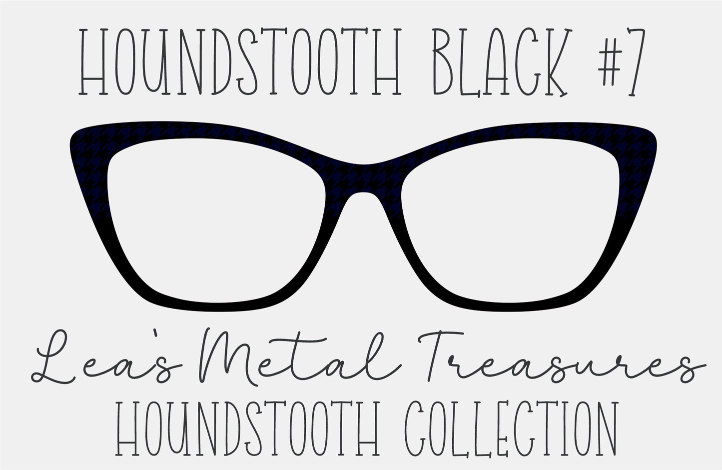 Houndstooth Black 7 Eyewear Frame Toppers COMES WITH MAGNETS