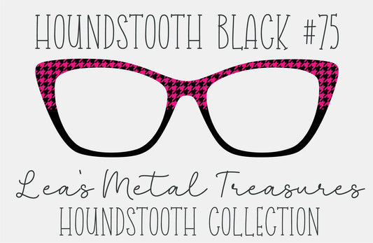 Houndstooth Black 75 Eyewear Frame Toppers COMES WITH MAGNETS