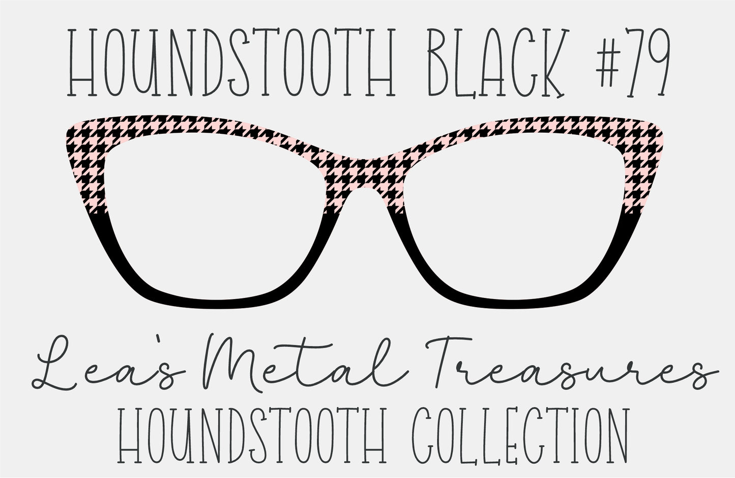 Houndstooth Black 79 Eyewear Frame Toppers COMES WITH MAGNETS