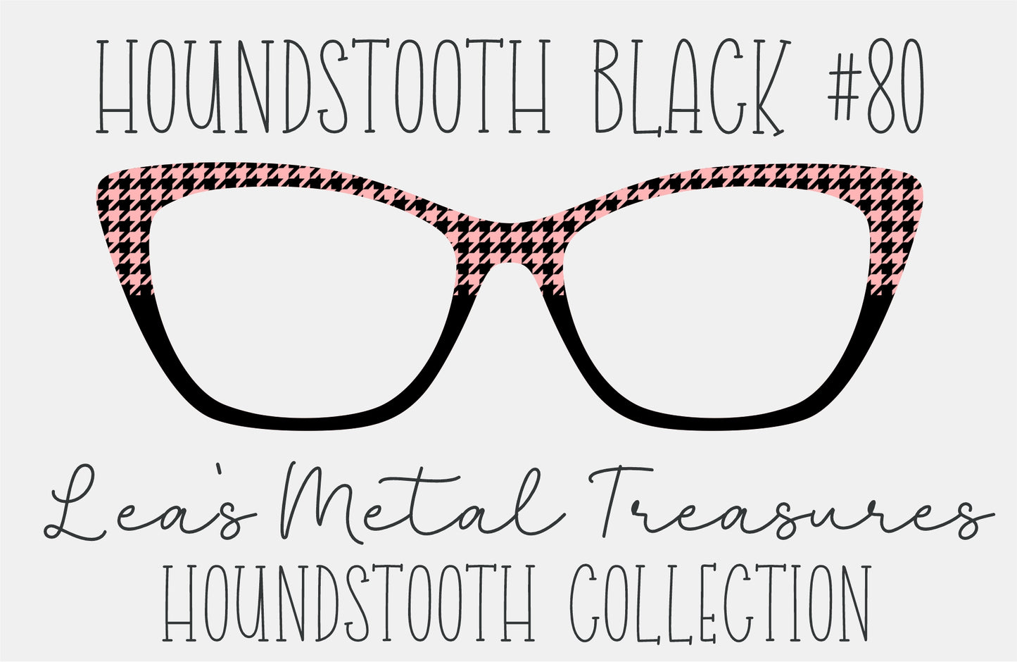 Houndstooth Black 80 Eyewear Frame Toppers COMES WITH MAGNETS