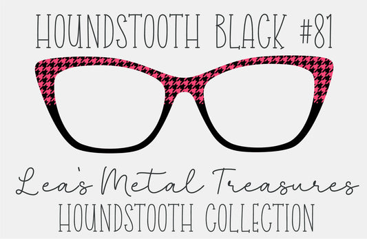 Houndstooth Black 81 Eyewear Frame Toppers COMES WITH MAGNETS