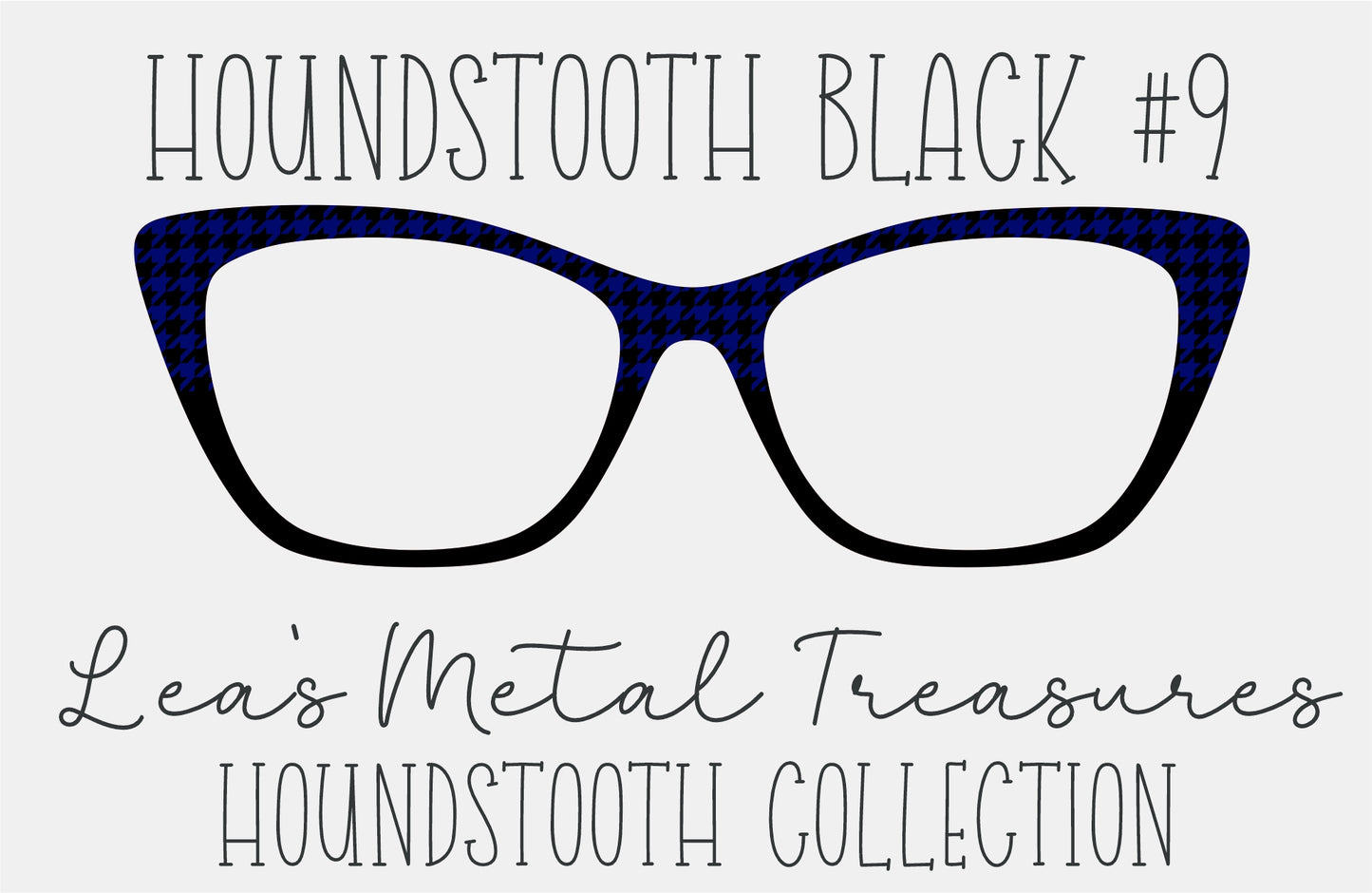 Houndstooth Black 9 Eyewear Frame Toppers COMES WITH MAGNETS