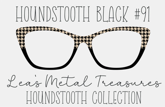 Houndstooth Black 91 Eyewear Frame Toppers COMES WITH MAGNETS