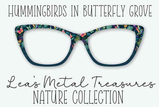 HUMMINGBIRDS IN BUTTERFLY GROVE Eyewear Frame Toppers