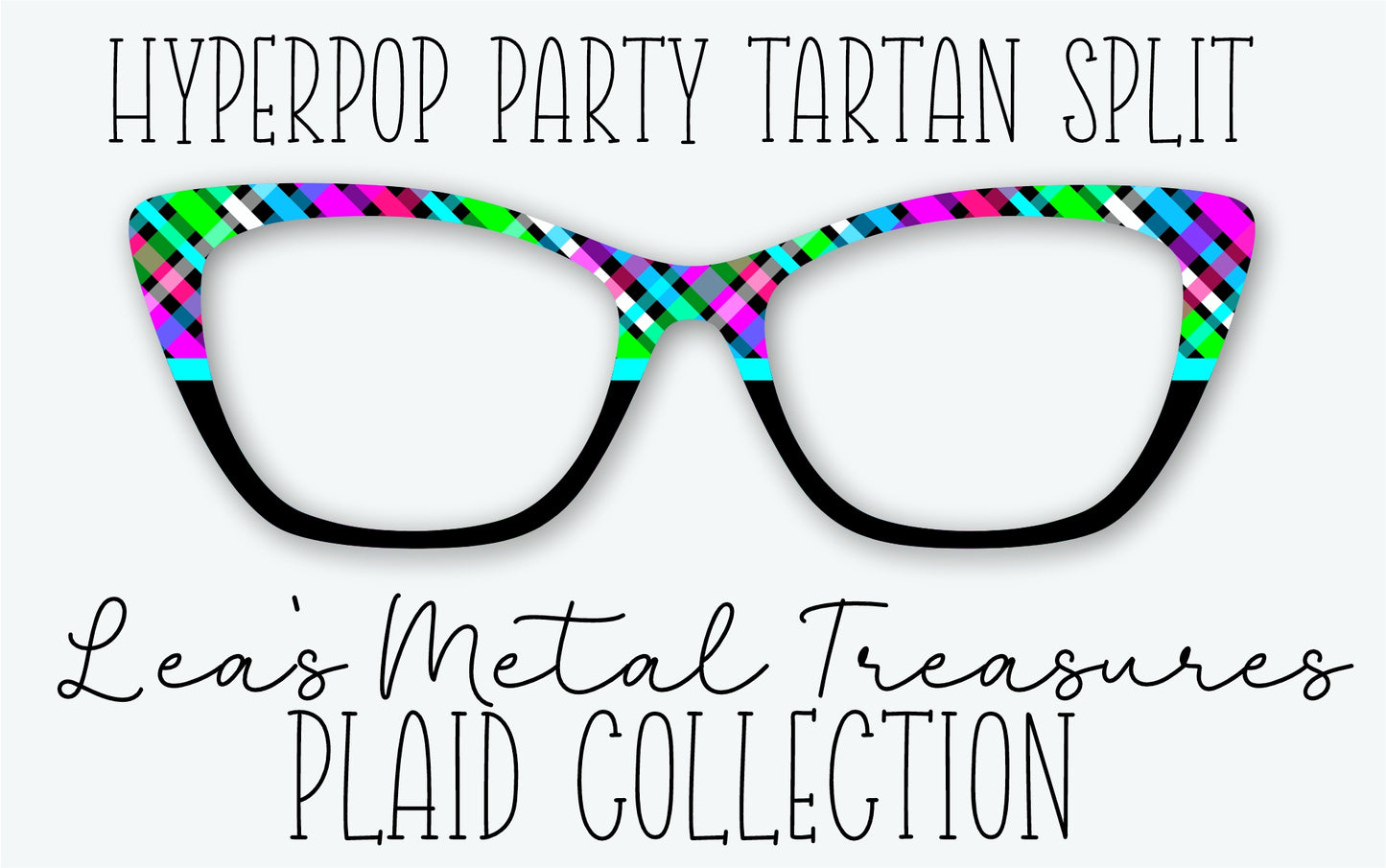 HYPERPOP PARTY TARTAN SPLIT Eyewear Frame Toppers