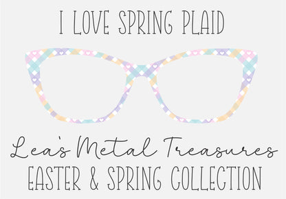 I LOVE SPRING PLAID Eyewear Frame Toppers COMES WITH MAGNETS