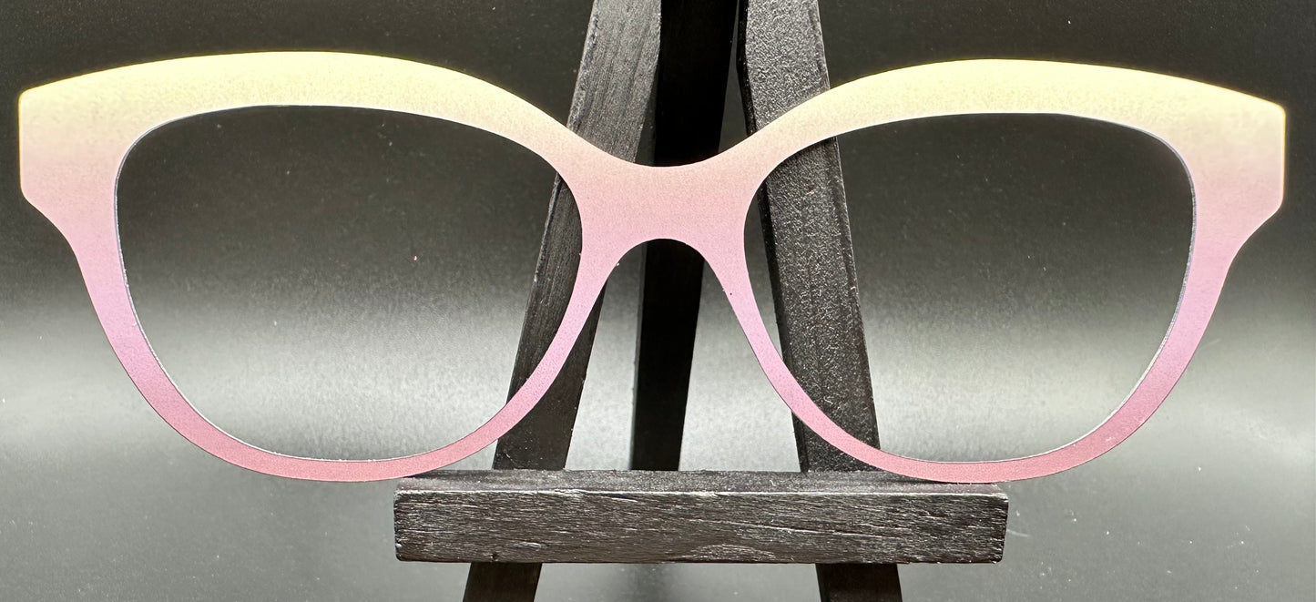 READY TO SHIP CLEARANCE Queen MULBERRY GRADIENT ON MATTE WHITE Eyewear Frame Toppers Comes with Magnets 10/1/2024