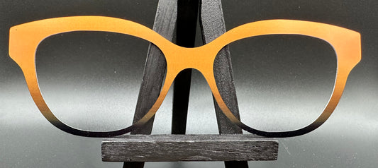 READY TO SHIP CLEARANCE Queen ORANGE TO BLACK GRADIENT ON MATTE WHITE Eyewear Frame Toppers Comes with Magnets 10/1/2024