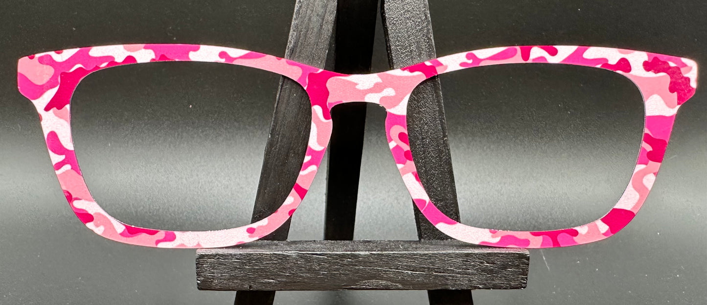 READY TO SHIP CLEARANCE Crissy Thick CAMOUFLAGE OSCAR ON GLOSS WHITE Eyewear Frame Toppers Comes with Magnets 10/1/2024