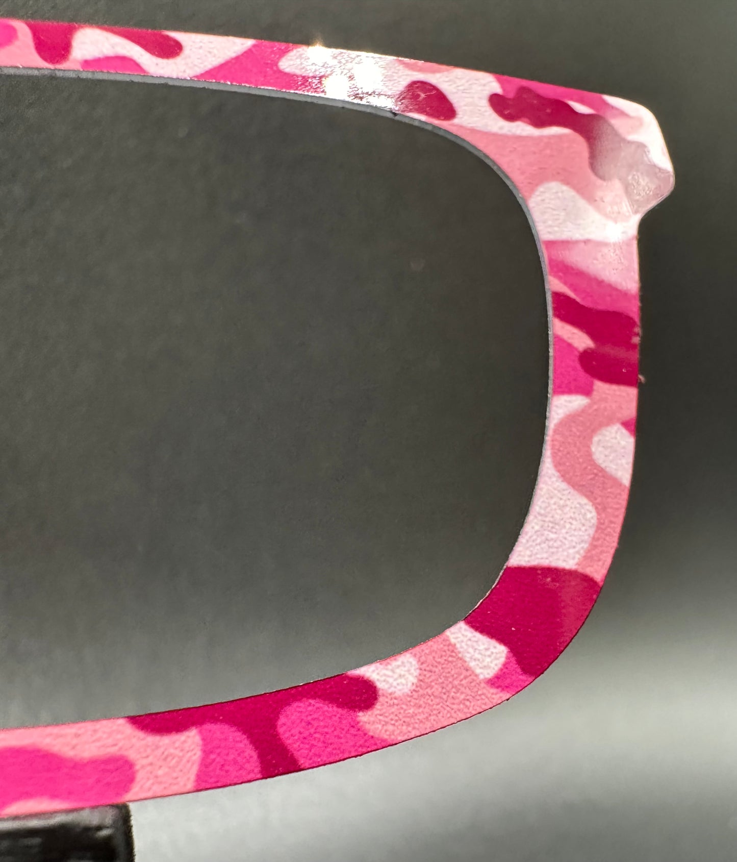 READY TO SHIP CLEARANCE Crissy Thick CAMOUFLAGE OSCAR ON GLOSS WHITE Eyewear Frame Toppers Comes with Magnets 10/1/2024