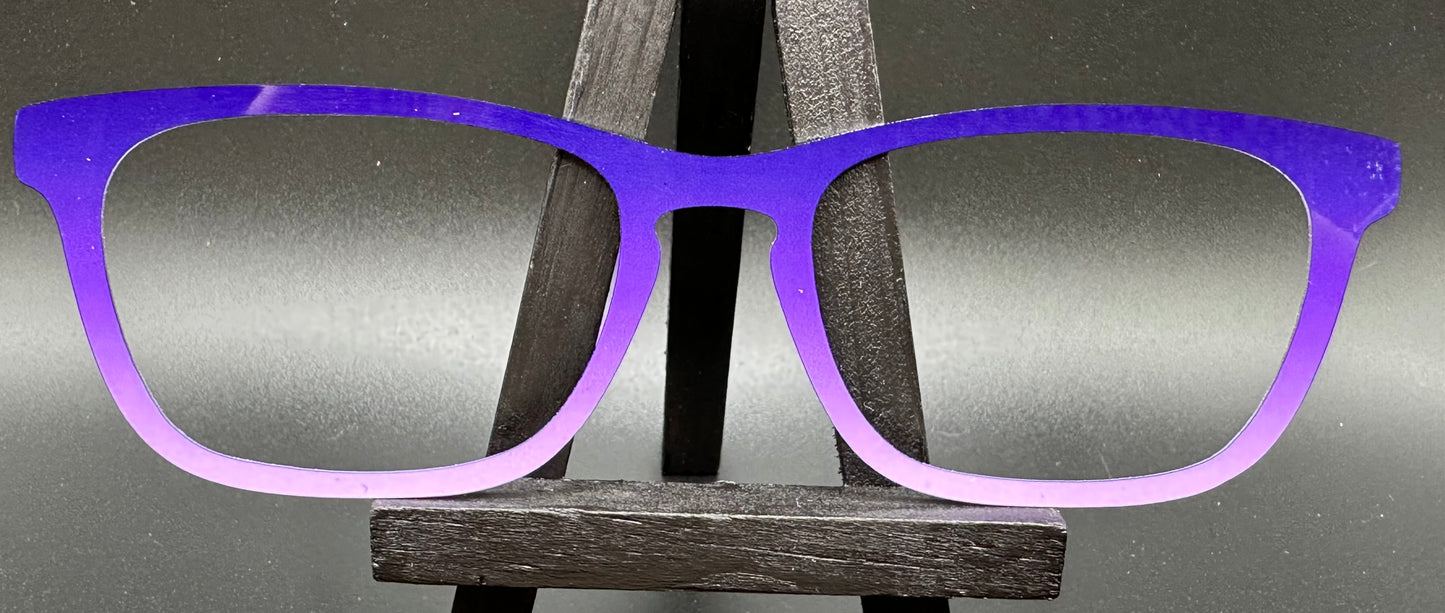 READY TO SHIP CLEARANCE Crissy MYSTERY PURPLE GRADIENT ON GLOSS WHITE Eyewear Frame Toppers Comes with Magnets 10/1/2024