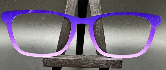 READY TO SHIP CLEARANCE Crissy MYSTERY PURPLE GRADIENT ON GLOSS WHITE Eyewear Frame Toppers Comes with Magnets 10/1/2024