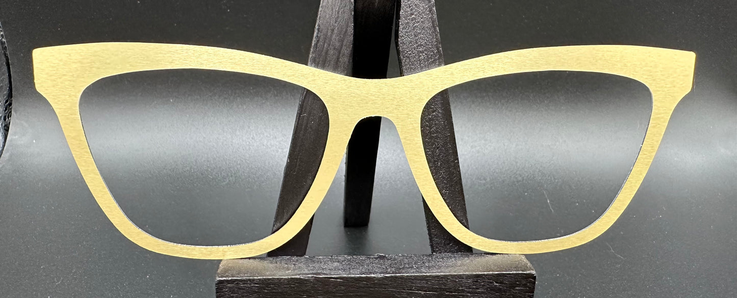 READY TO SHIP Haley NAKED MATTE GOLD Eyewear Frame Toppers Comes with Magnets