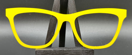 READY TO SHIP Haley NAKED MATTE YELLOW Eyewear Frame Toppers Comes with Magnets