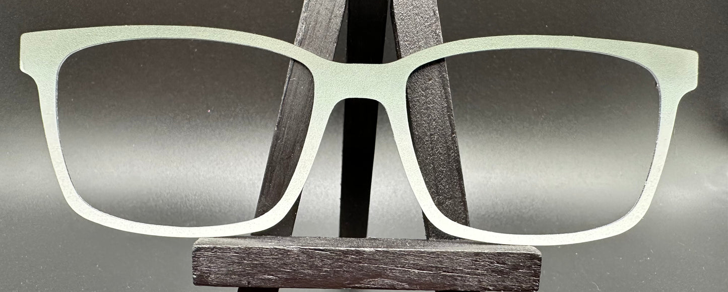 READY TO SHIP CLEARANCE Korbin MYSTERY GRAY GRADIENT ON MATTE WHITE Eyewear Frame Toppers Comes with Magnets 10/6/2024