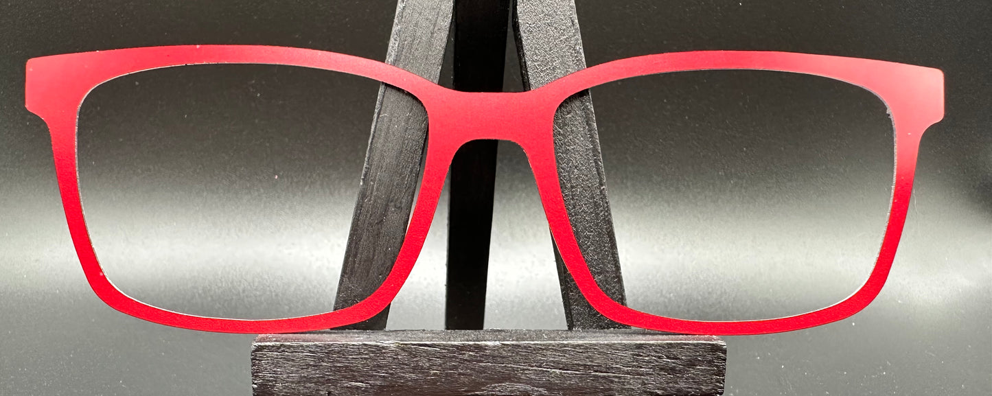 READY TO SHIP CLEARANCE Korbin MYSTERY SOLID MAROON ON MATTE WHITE Eyewear Frame Toppers Comes with Magnets 10/6/2024