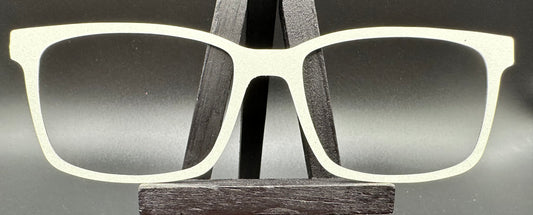 READY TO SHIP CLEARANCE Korbin MYSTERY SOLID CREAM ON MATTE WHITE Eyewear Frame Toppers Comes with Magnets 10/6/2024