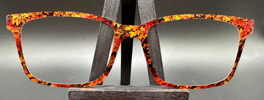 READY TO SHIP CLEARANCE Korbin GORGEOUS AUTUMN LEAVES ON MIRROR GOLD Eyewear Frame Toppers Comes with Magnets 10/6/2024