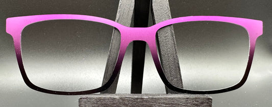 READY TO SHIP CLEARANCE Korbin PLUM TO BLACK GRADIENT ON MATTE WHITE Eyewear Frame Toppers Comes with Magnets 10/6/2024