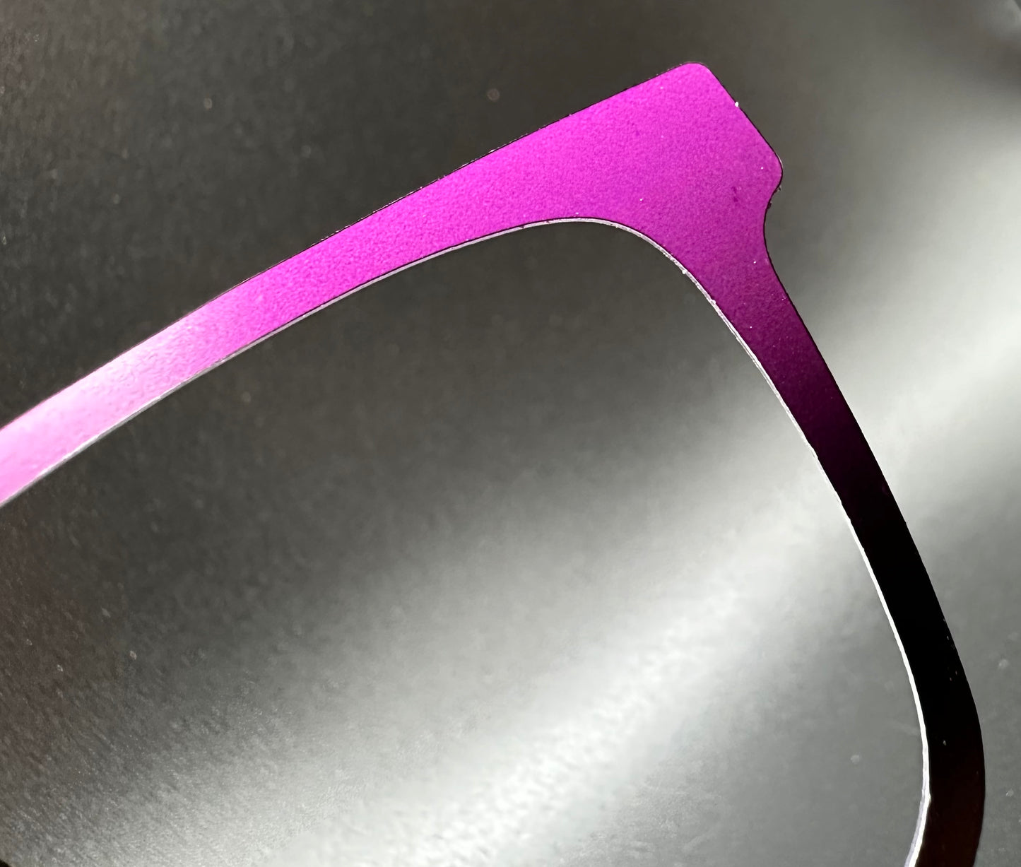 READY TO SHIP CLEARANCE Korbin PLUM TO BLACK GRADIENT ON MATTE WHITE Eyewear Frame Toppers Comes with Magnets 10/6/2024