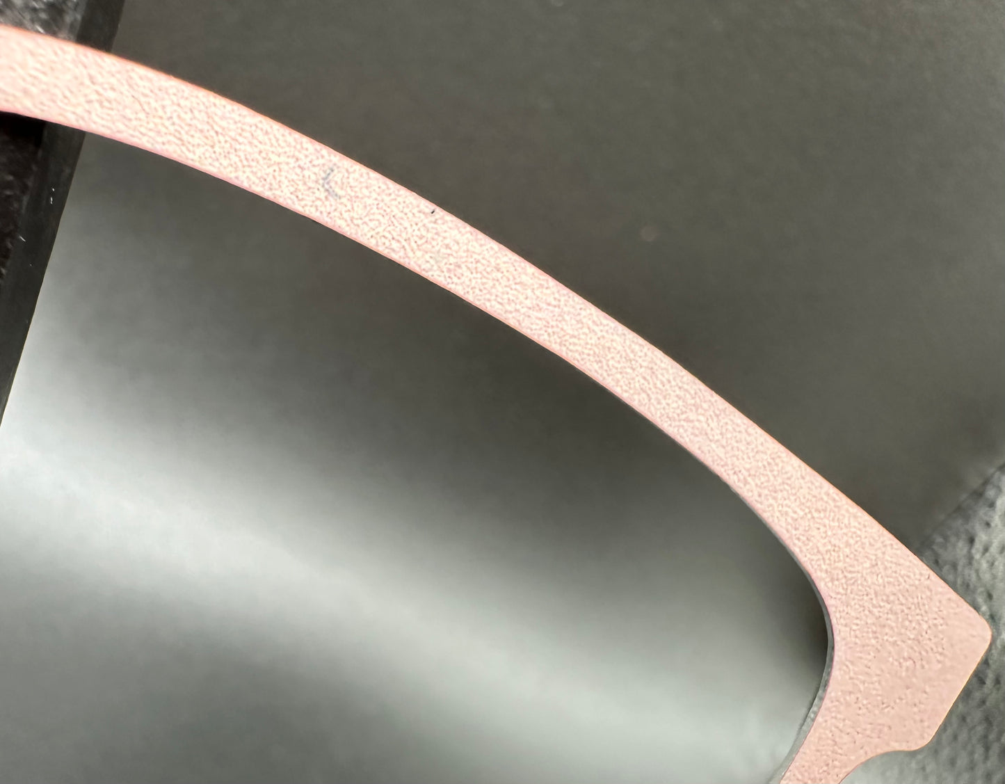 READY TO SHIP CLEARANCE Korbin MYSTERY SOLID LIGHT PINK ON GLOSS WHITE Eyewear Frame Toppers Comes with Magnets 10/6/2024