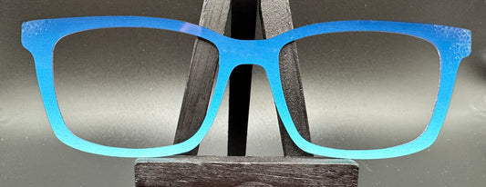 READY TO SHIP CLEARANCE Korbin Thick MYSTERY BLUE GRADIENT ON GLOSS WHITE Eyewear Frame Toppers Comes with Magnets 10/6/2024