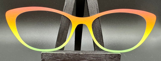 READY TO SHIP CLEARANCE Emma MELON GRADIENT ON MATTE WHITE Eyewear Frame Toppers Comes with Magnets 10/7/2024