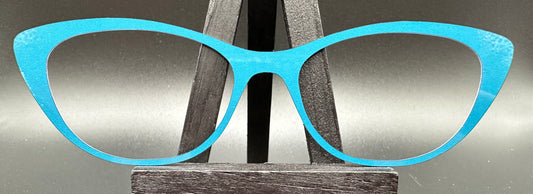 READY TO SHIP CLEARANCE Emma SOLID DEEP TEAL ON GLOSS WHITE Eyewear Frame Toppers Comes with Magnets 10/7/2024