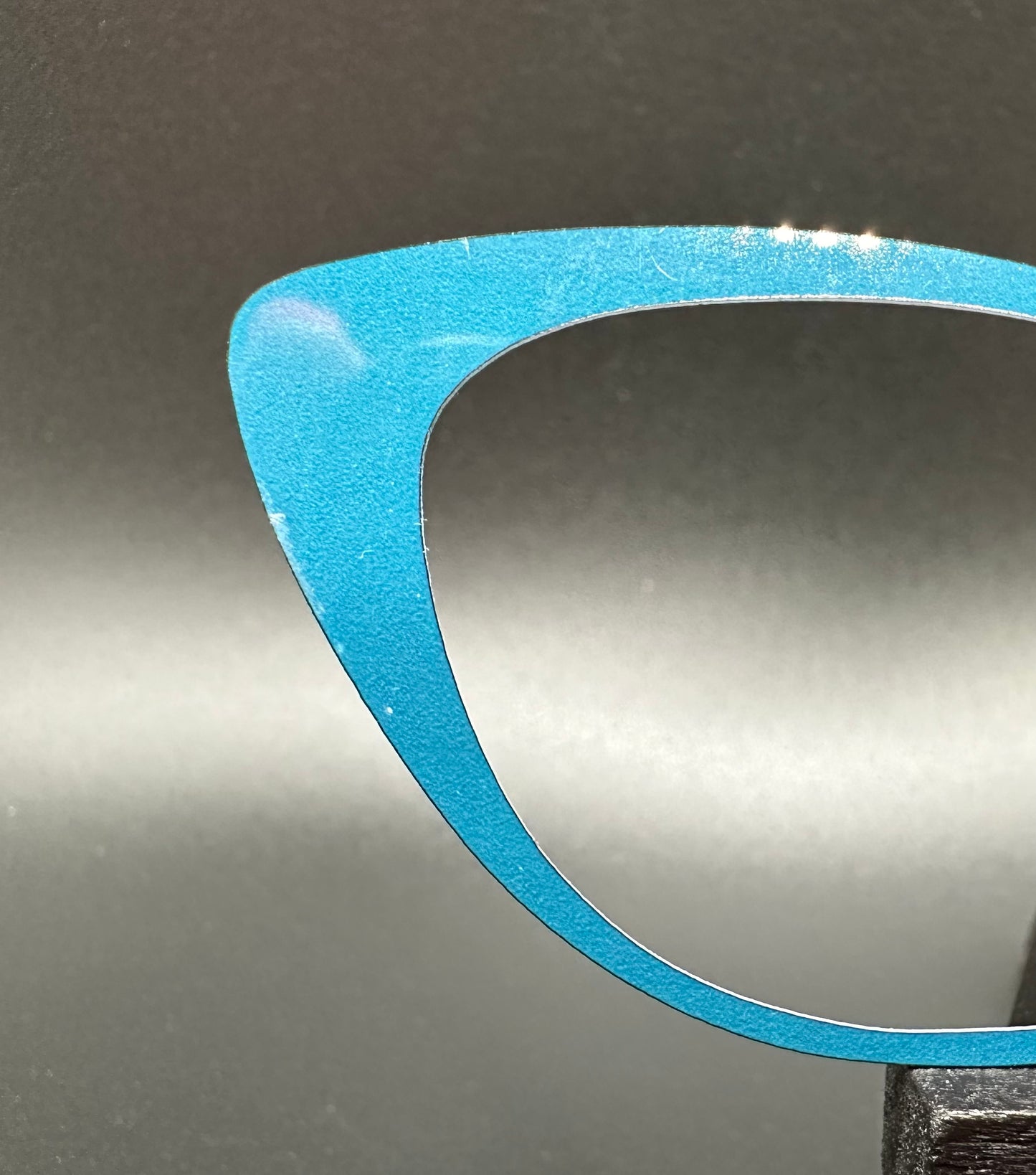 READY TO SHIP CLEARANCE Emma SOLID DEEP TEAL ON GLOSS WHITE Eyewear Frame Toppers Comes with Magnets 10/7/2024