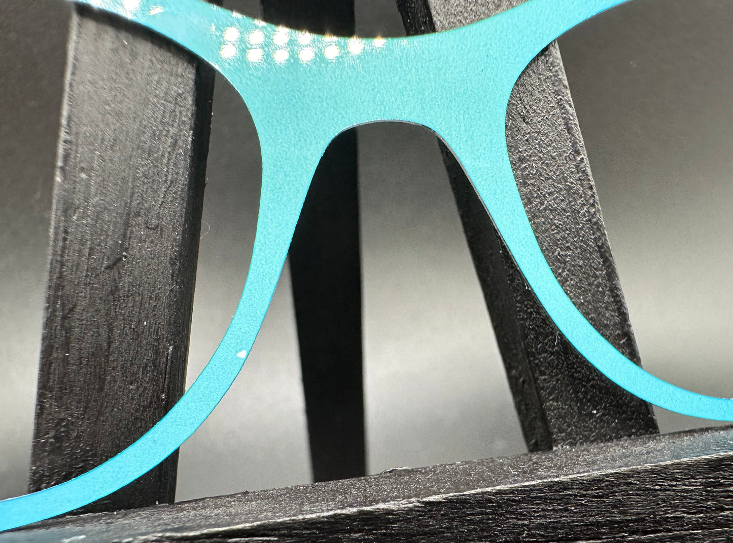 READY TO SHIP CLEARANCE Emma MYSTERY AQUA VERT GRADIENT ON GLOSS WHITE Eyewear Frame Toppers Comes with Magnets 10/7/2024