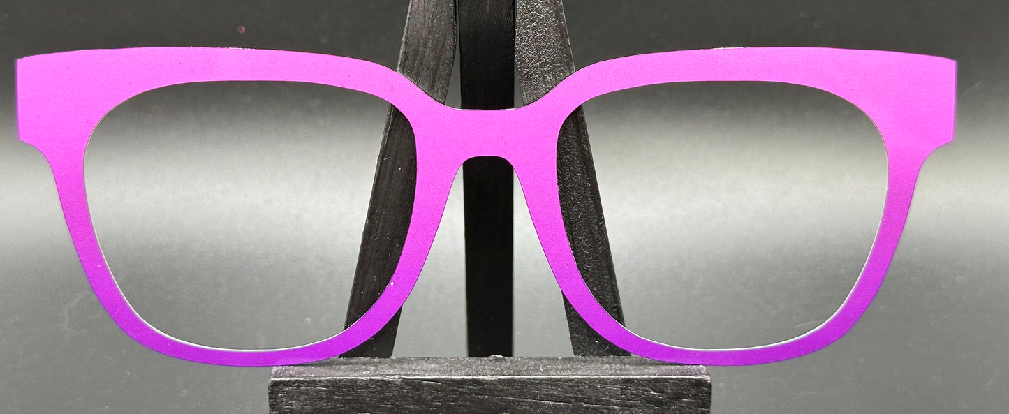 READY TO SHIP CLEARANCE Max PINK TO PLUM GRADIENT ON GLOSS WHITE Eyewear Frame Toppers Comes with Magnets