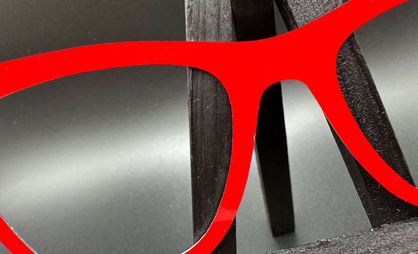 READY TO SHIP CLEARANCE Haley MYSTERY RED SOLID ON GLOSS WHITE Eyewear Frame Toppers Comes with Magnets