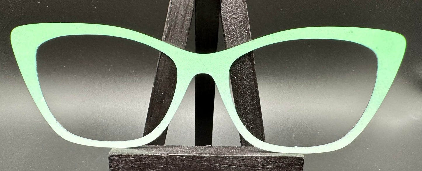 READY TO SHIP CLEARANCE Wendy MYSTERY MINT GRADIENT ON PEARL WHITE Eyewear Frame Toppers Comes with Magnets 10/12/2024