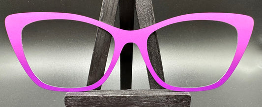 READY TO SHIP CLEARANCE Wendy PINK TO PLUM GRADIENT ON MATTE WHITE Eyewear Frame Toppers Comes with Magnets 10/12/2024