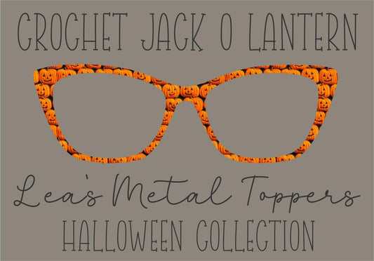 CROCHET JACK O LANTERN Eyewear Frame Toppers COMES WITH MAGNETS