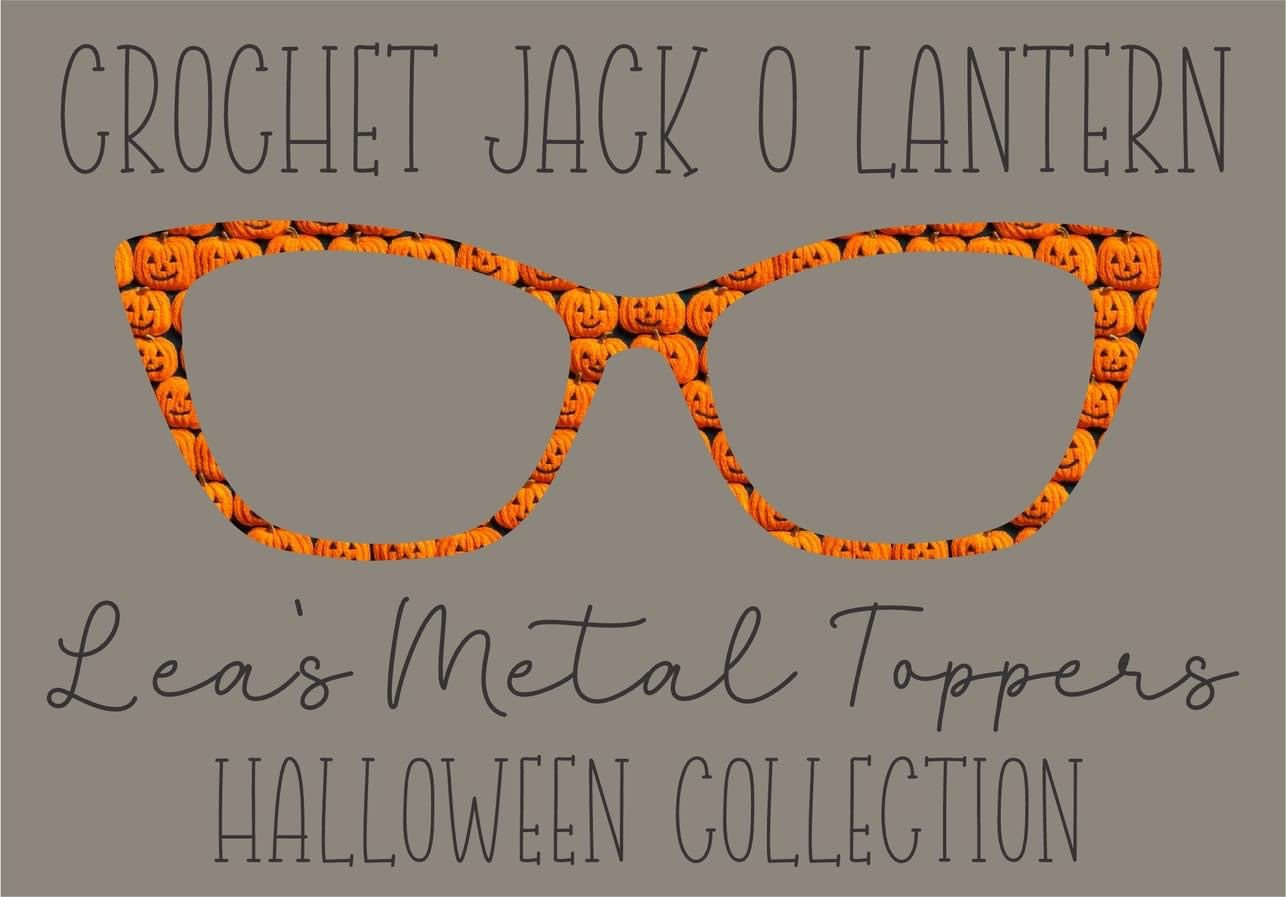 CROCHET JACK O LANTERN Eyewear Frame Toppers COMES WITH MAGNETS