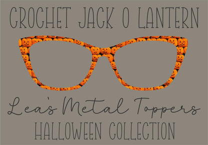 CROCHET JACK O LANTERN Eyewear Frame Toppers COMES WITH MAGNETS