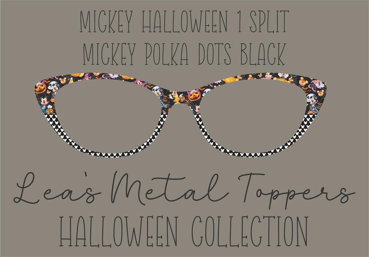 MICKEY HALLOWEEN 1 SPLIT MICKEY POLKA DOTS BLACK Eyewear Frame Toppers COMES WITH MAGNETS