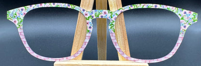 Ready To Ship OSCAR SPRING BASKET PINK on MATTE WHITE Eyewear Frame Topper