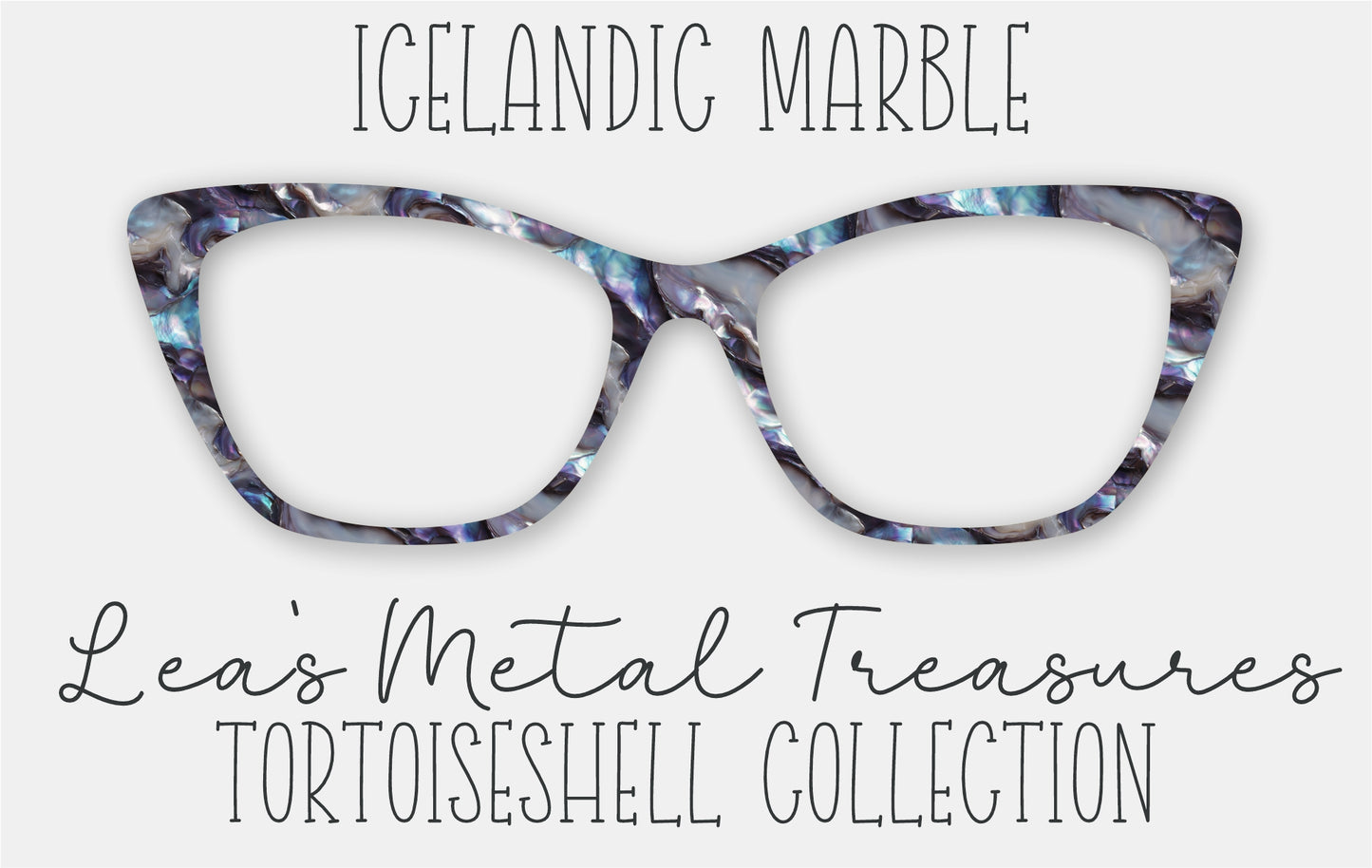 ICELANDIC MARBLE Tort inspired Eyewear Frame Toppers