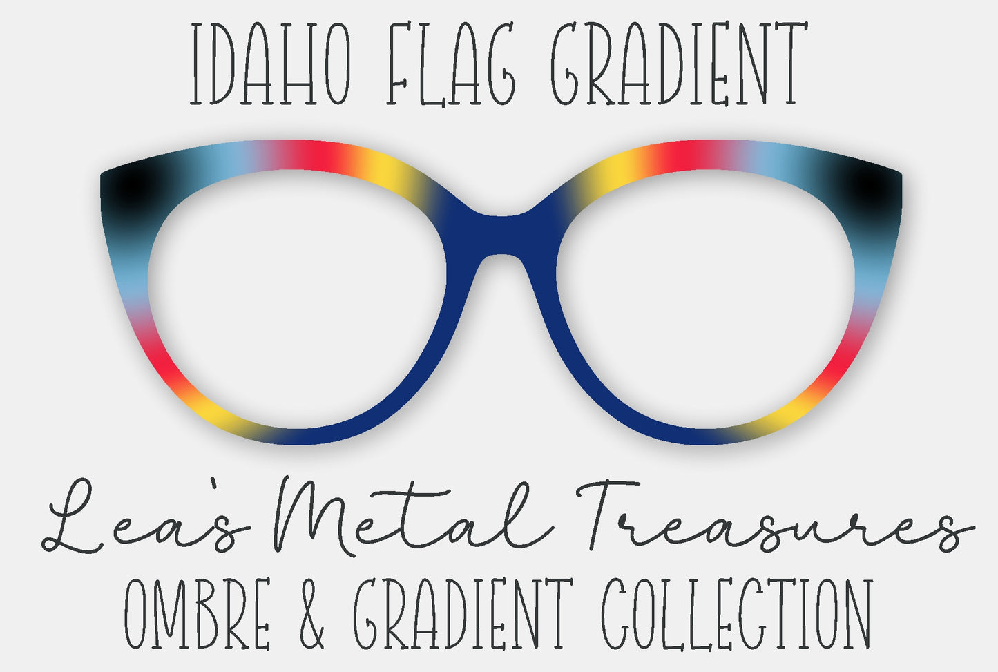 Idaho Flag Gradient Eyewear Frame Toppers