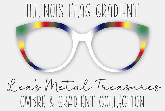 Illinois Flag Gradient Eyewear Frame Toppers