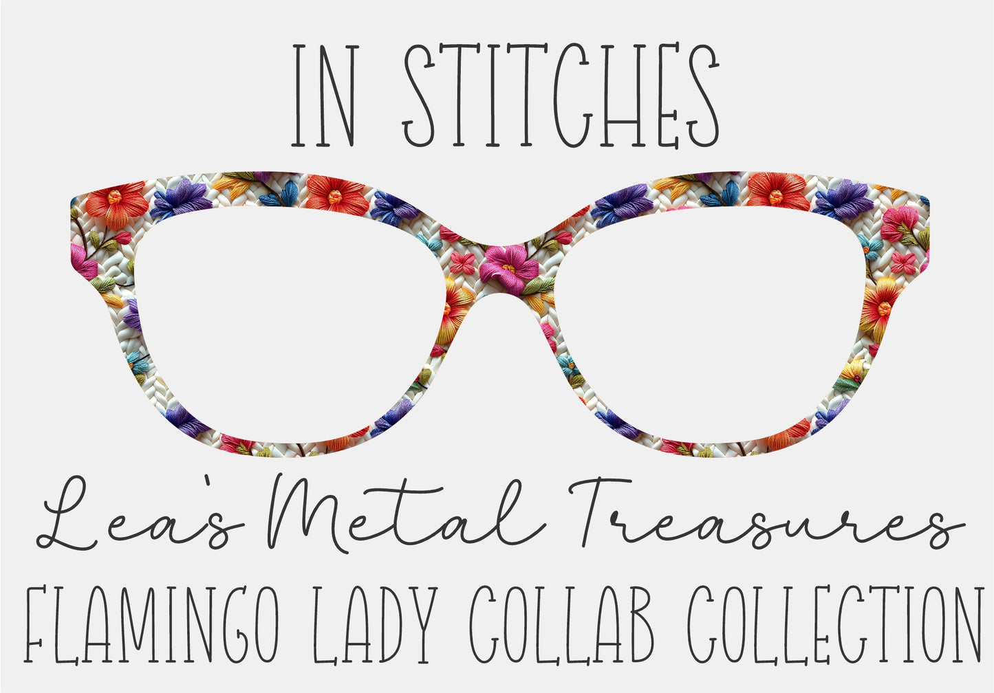 In Stitches Magnetic Eyeglasses Topper  • Flamingo Lady Collab Collection