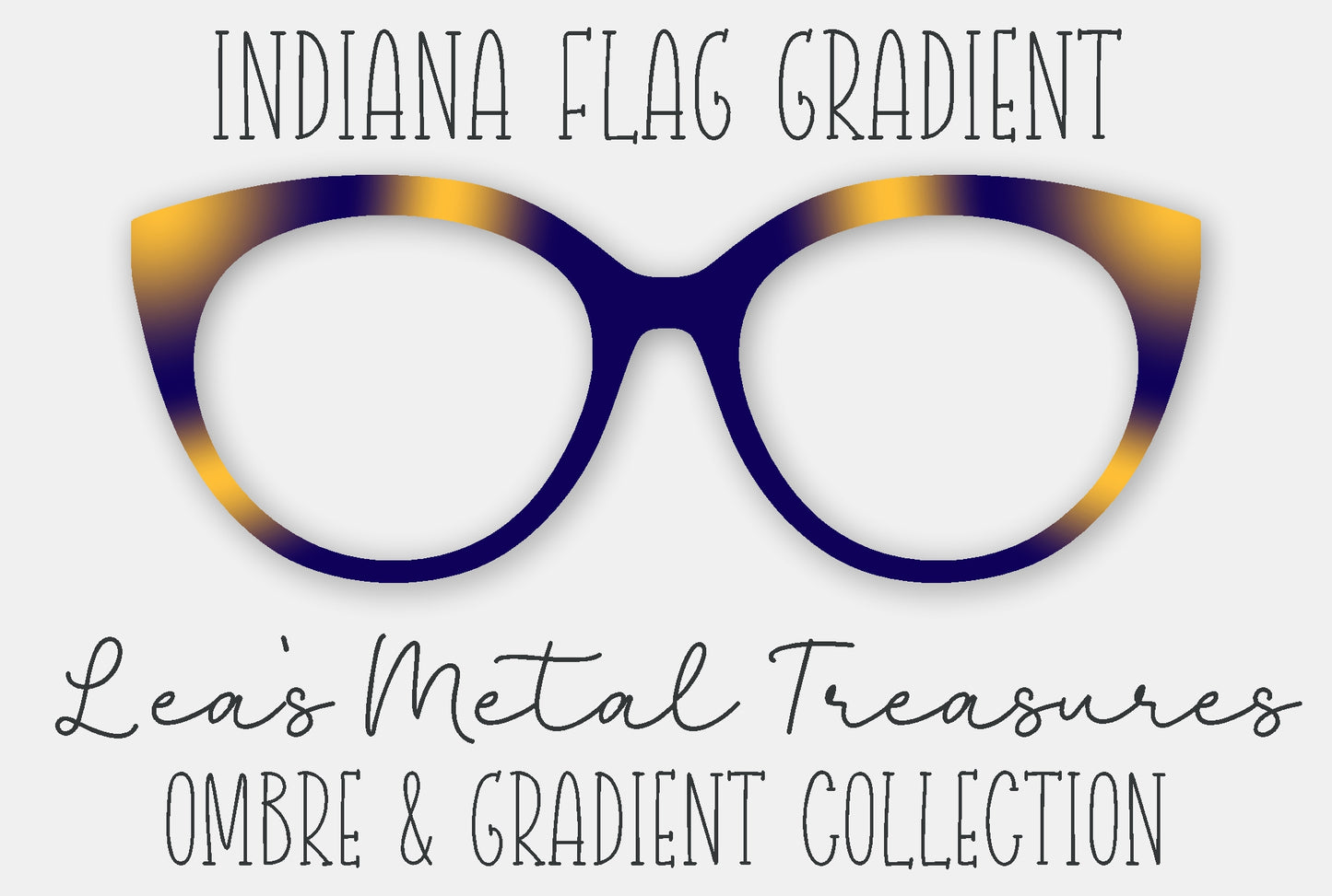 Indiana Flag Gradient Eyewear Frame Toppers