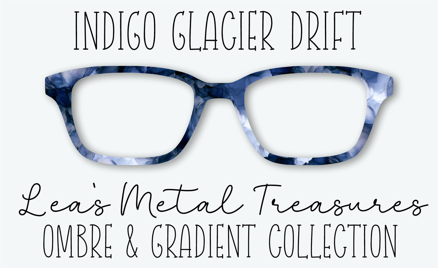 Indigo Glacier Drift Eyewear Frame Toppers