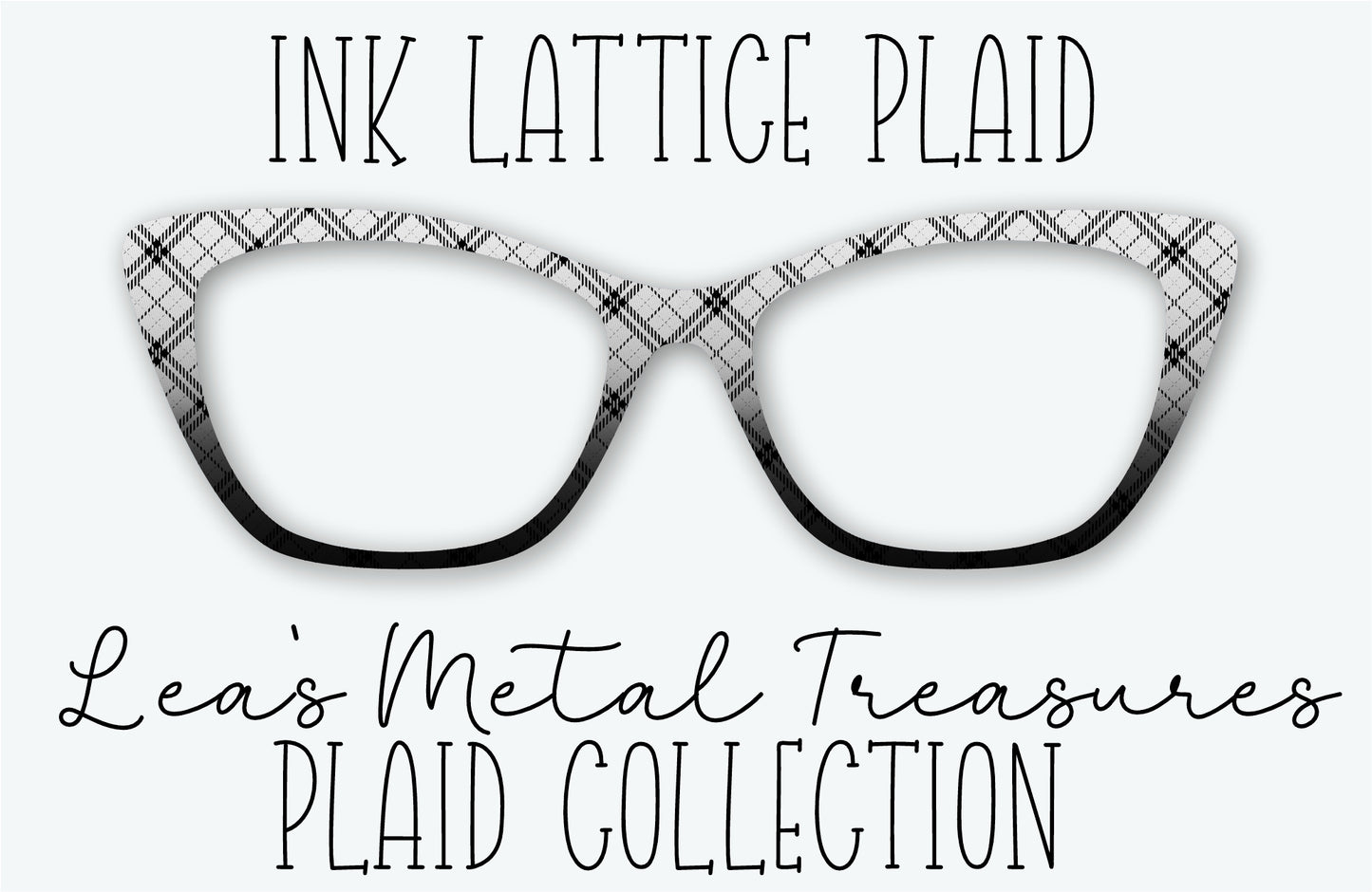 INK LATTICE PLAID Eyewear Frame Toppers • NOVEMBER 2025 TOPPER OF THE MONTH