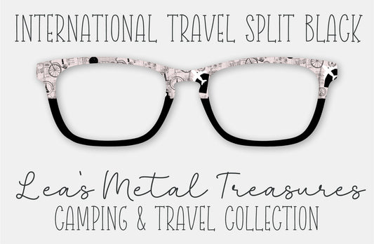International Travel Split Black Eyewear Frame Toppers