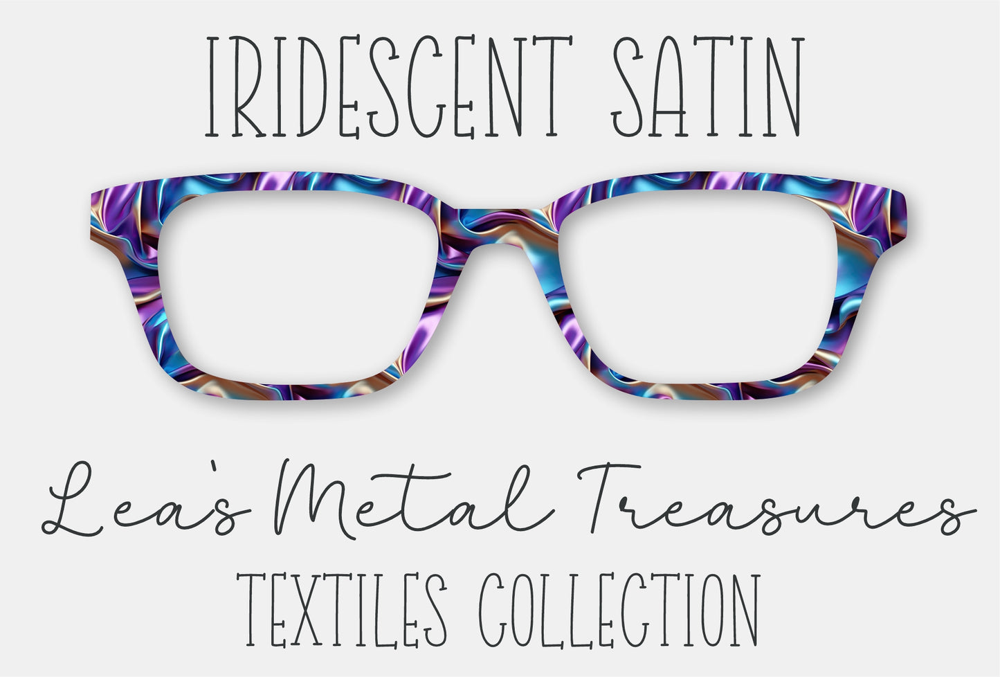 Iridescent Satin Eyewear Frame Toppers COMES WITH MAGNETS