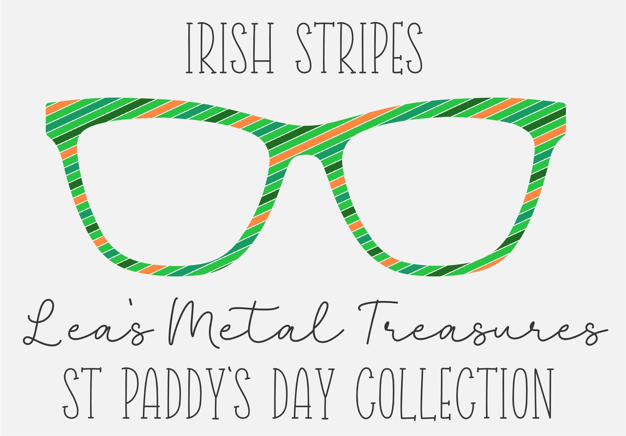 Irish Window Topper IRISH STRIPES OFFSET 25 Eyewear Frame Toppers COMES WITH MAGNETS ...